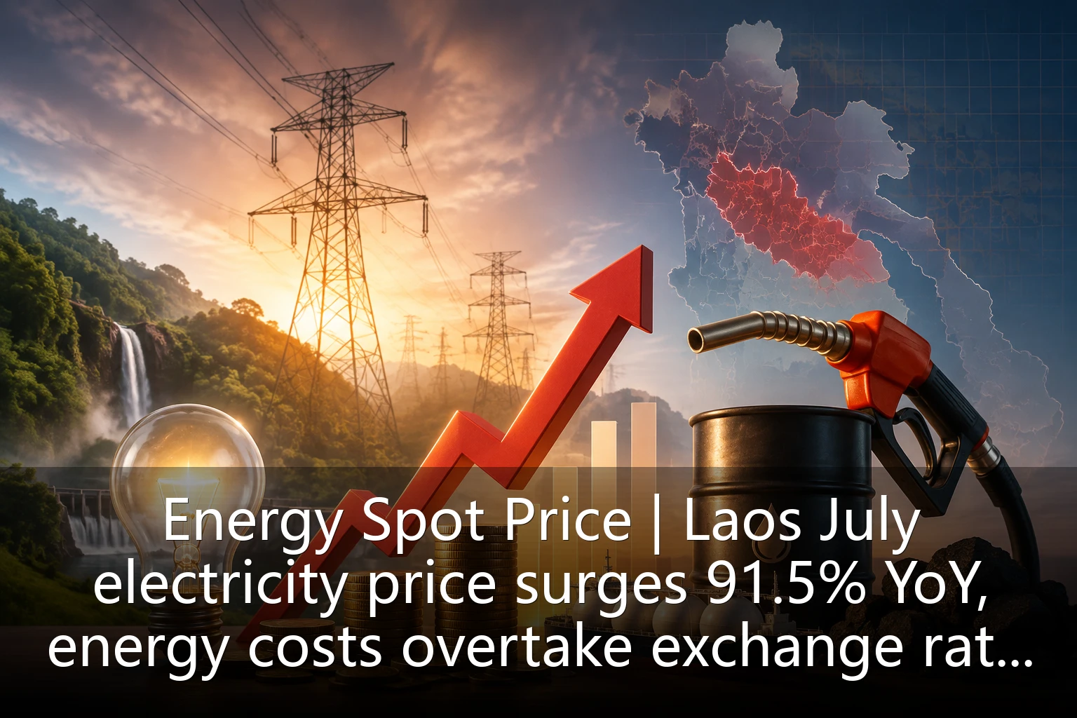 Energy Spot Price | Laos July electricity price surges 91.5% YoY, energy costs overtake exchange rate as new inflation engine