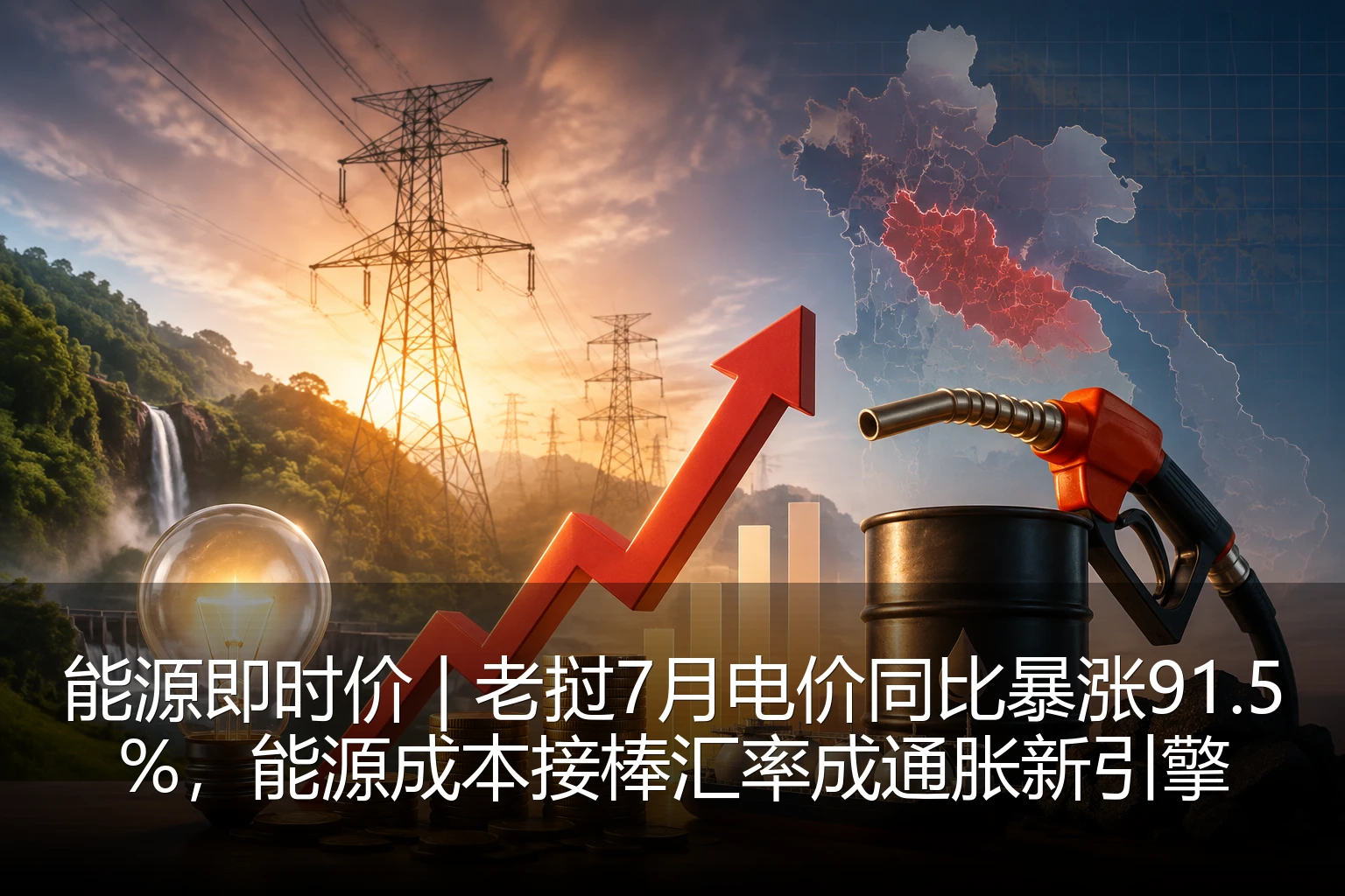能源即时价 | 老挝7月电价同比暴涨91.5%，能源成本接棒汇率成通胀新引擎