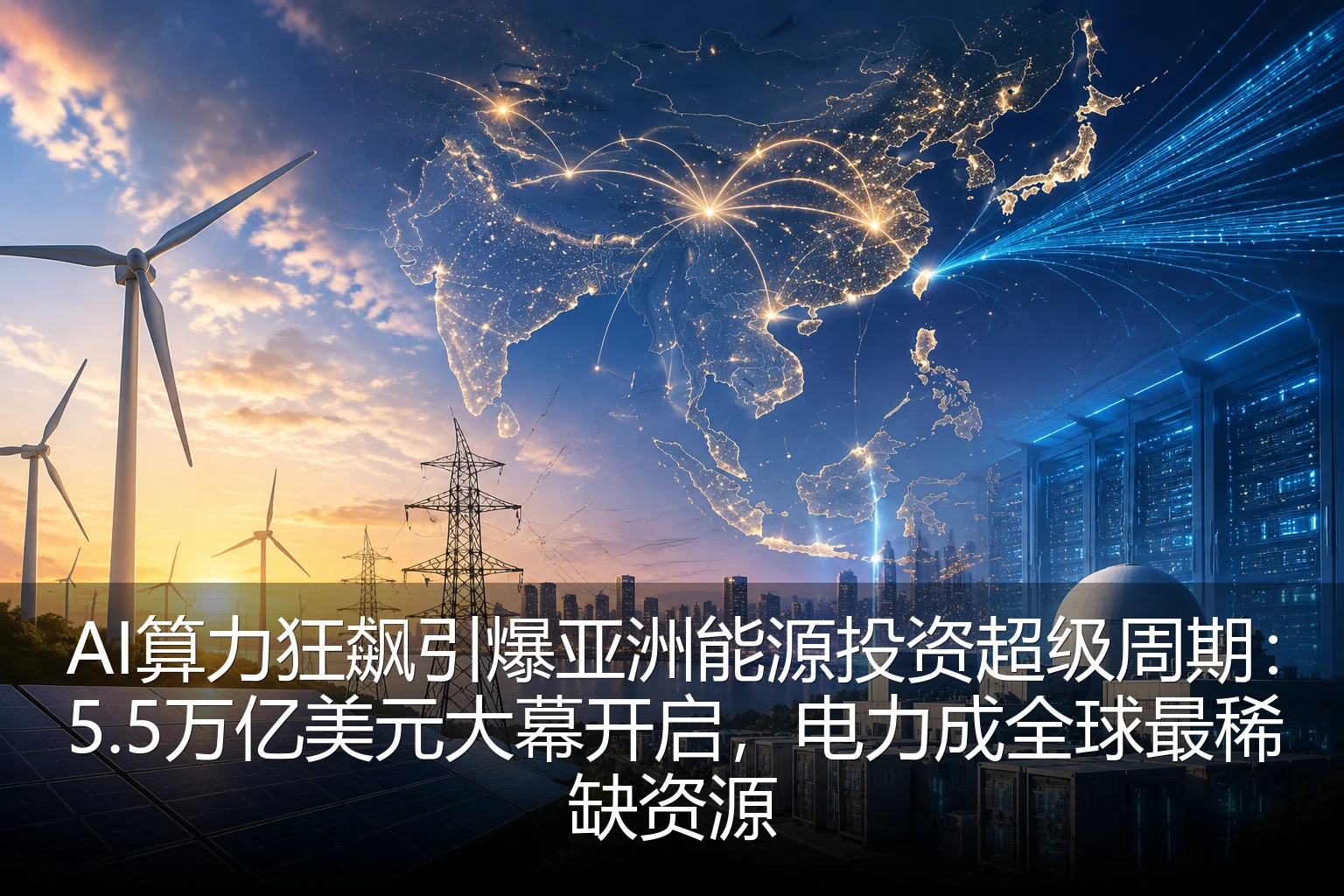 AI算力狂飙引爆亚洲能源投资超级周期：5.5万亿美元大幕开启，电力成全球最稀缺资源
